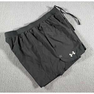 Under Armour Launch 4" Shorts Mens XL Black Mesh Lined Stretch Performance
